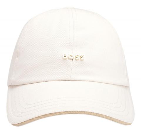 BOSS Cappellino Donna In Twill Di Cotone Con Logo In Metallo Regolabile Ari ME 50533367 Colore Bianco
