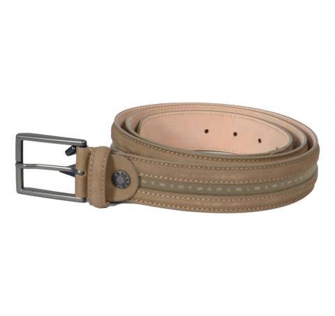 PAUL SHARK Cintura Uomo In Pelle Con Nastro Bandiere 15316001 Colore Beige 128