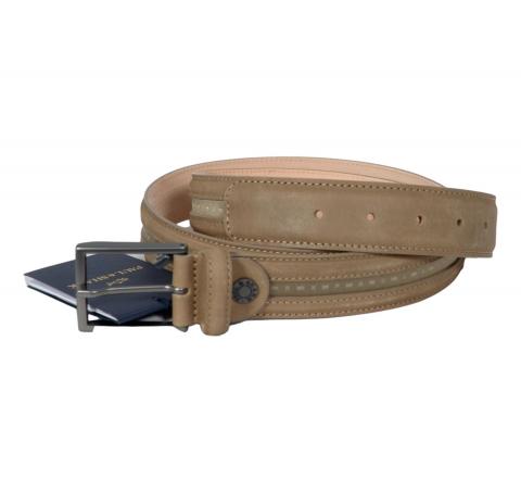 PAUL SHARK Cintura Uomo In Pelle Con Nastro Bandiere 15316001 Colore Beige 128