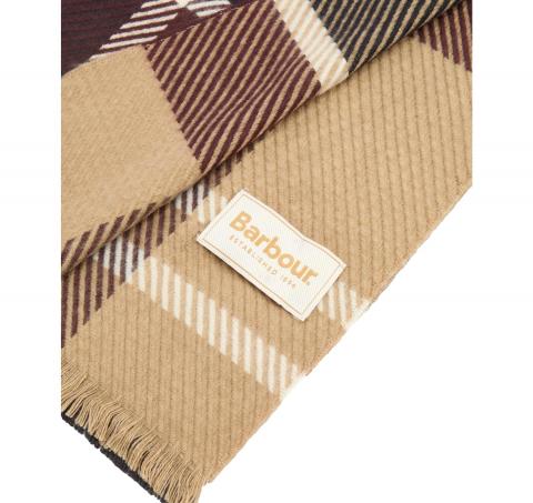 BARBOUR Sciarpa Donna Blair Tartan LSC0308PI18 Colore Beige Tartan