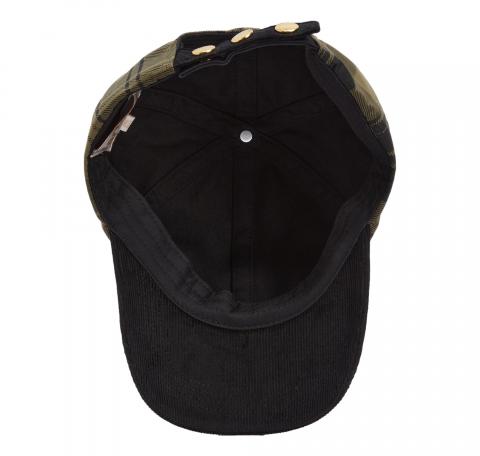 BARBOUR Cappello Baseball Donna In Tartan Elaine Check LHA0602OL511 Colore Verde Oliva