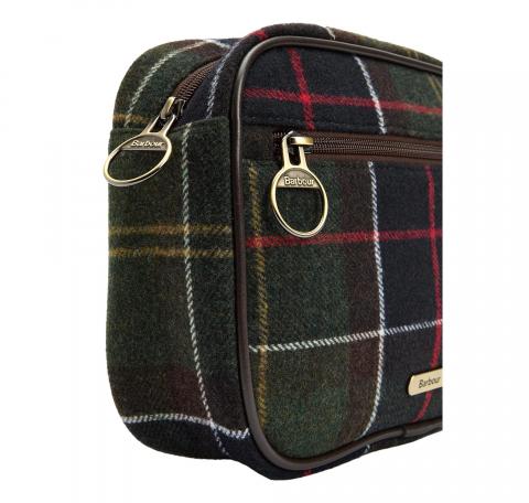 BARBOUR Beauty Case Donna Allowhay Tartan Wash Bag LAC0331OL911 Colore Verde Oliva