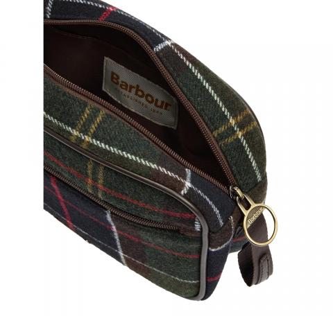 BARBOUR Beauty Case Donna Allowhay Tartan Wash Bag LAC0331OL911 Colore Verde Oliva