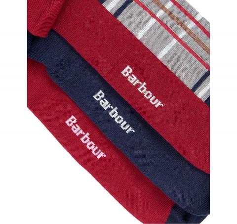 BARBOUR Confezione Regalo Uomo Con Calzini In Tartan MGS0071TN271 Colore Bordeaux Multicolor