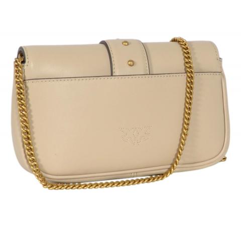 PINKO Borsa Donna Love One Pocket Vitello Seta 100061 Colore Beige C50Q