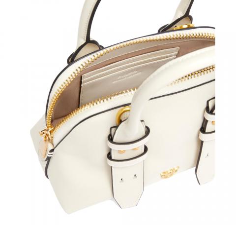 PINKO Borsa Donna Bowling Bag Zip Mini Vitello Morbido 105333 Colore Bianco Z14V