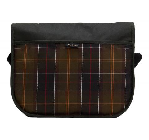 BARBOUR Borsa A Tracolla Riever Field In tessuto Cerato UBA0749SG91 Colore Verde Scuro
