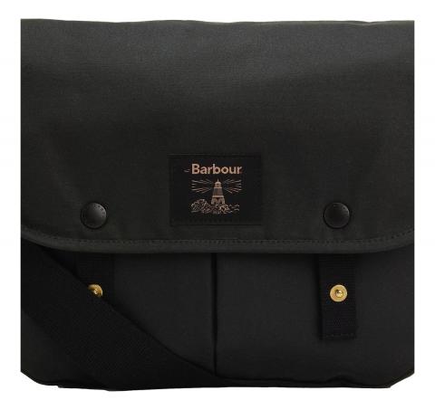 BARBOUR Borsa A Tracolla Riever Field In tessuto Cerato UBA0749SG91 Colore Verde Scuro