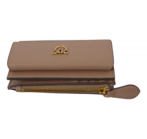 PINKO Portafoglio Donna Compact Wallet Vitello Seta 103612 D01Q Colore Beige Scuro