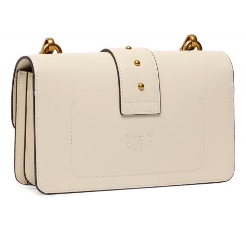 PINKO Borsa Donna Love One Mini St Cl Vitello Seta 105856 Colore Bianco Z14Q
