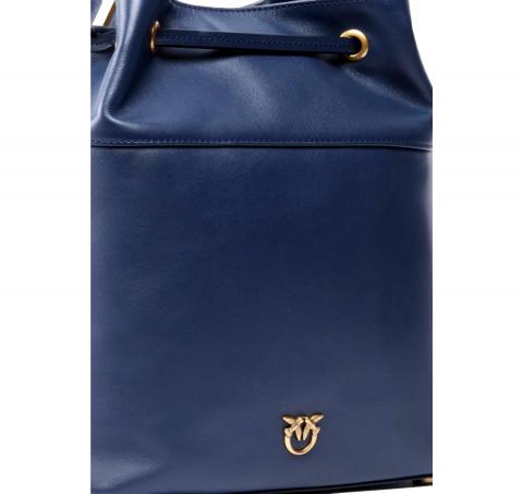 PINKO Borsa Donna Secchiello Mini Vitello Morbido 104303 Colore Blu Indaco G08Q
