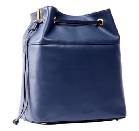 PINKO Borsa Donna Secchiello Mini Vitello Morbido 104303 Colore Blu Indaco G08Q
