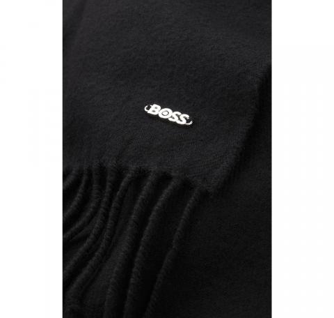 BOSS Sciarpa Donna In Lana Con Rivetto Con Logo Zesy 50517216 Colore Nero