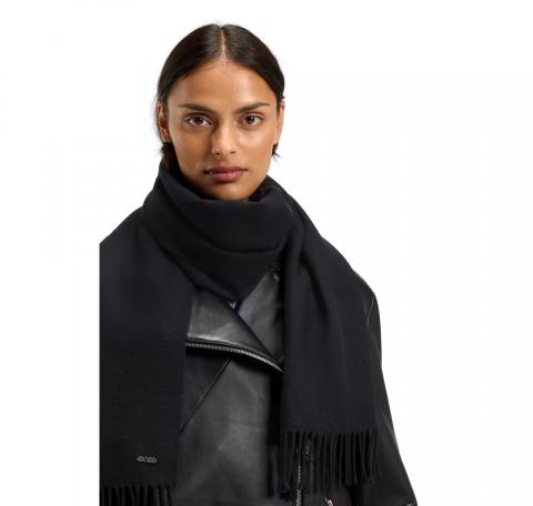 BOSS Sciarpa Donna In Lana Con Rivetto Con Logo Zesy 50517216 Colore Nero