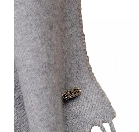 BOSS Sciarpa Donna In Lana Con Rivetto Con Logo Zesy 50517216 Colore Grigio