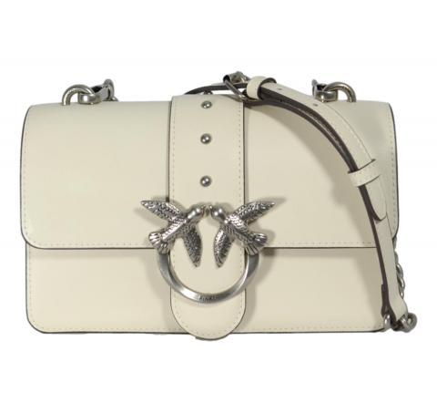 PINKO Borsa Donna Love One Mini St Cl Vitello Seta 105856 Colore Bianco Z14O