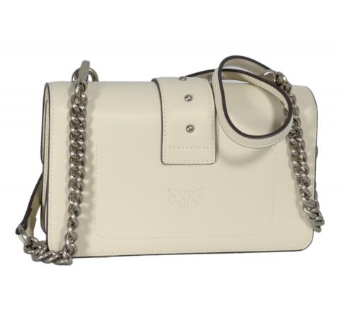 PINKO Borsa Donna Love One Mini St Cl Vitello Seta 105856 Colore Bianco Z14O