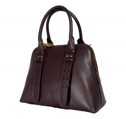 PINKO Borsa Donna Bowling Bag Medium Vitello Morbido 105906 LA7Q Colore Rosso Mogano