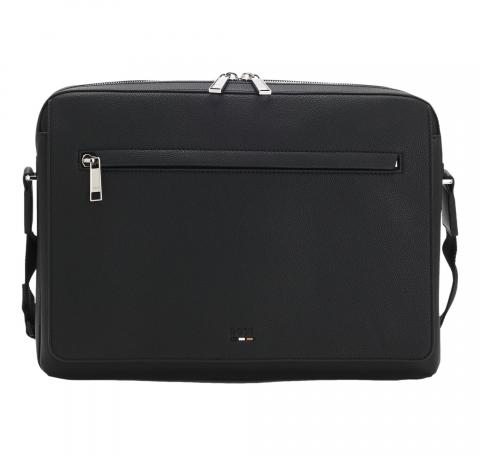 BOSS Borsa Messenger Uomo In Similpelle Martellata Con Logo Goffrato Ray Flap Messenger 50552622 Colore Nero