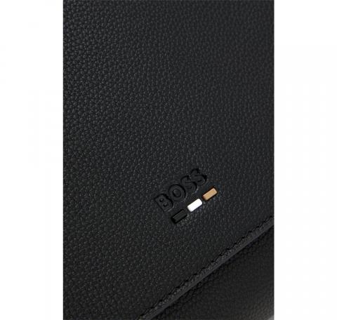 BOSS Borsa Messenger Uomo In Similpelle Martellata Con Logo Goffrato Ray Flap Messenger 50552622 Colore Nero