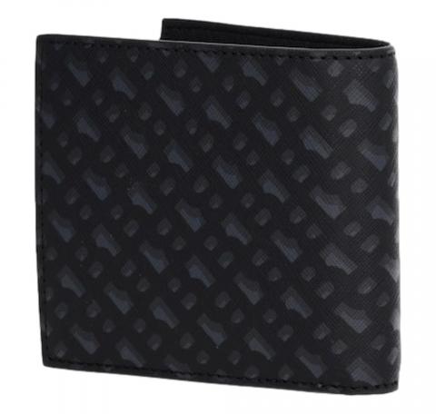 BOSS Portafoglio Uomo Con Monogramma e Logo Goffrato In Lamina Zair MN 4cc Coin 50552830 Colore Nero
