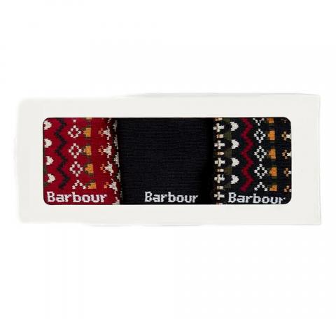 BARBOUR Set Calzini Uomo Fair Isle Marlow MGS0100OL711 Colore Multicolore Oliva