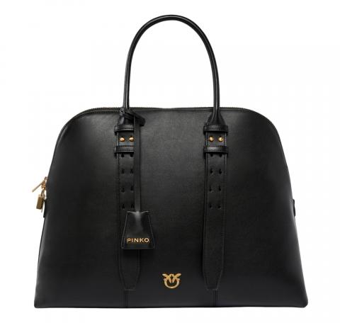 PINKO Borsa Donna Bowling A Mano Escape Bag Maxi In Pelle 105172 Colore Nero Z99V