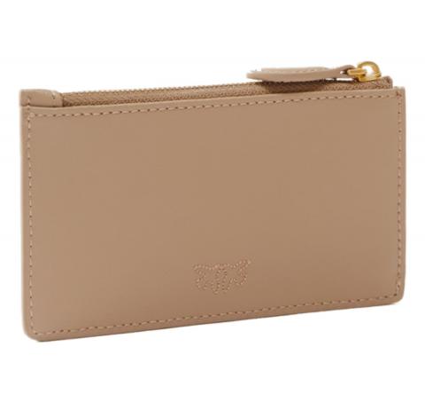 PINKO Portacarte Donna Airone Chardholder Vitello Seta 100251 D01Q Colore Biscotto