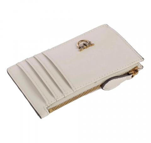 PINKO Portacarte Donna Airone Cardholder Vitello Seta 100251 Z14Q Colore Bianco