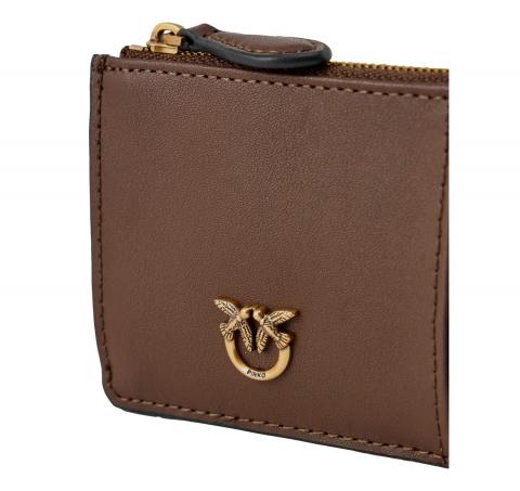 PINKO Portacarte Donna Airone Chardholder Vitello Seta 100251 L74Q Colore Marrone
