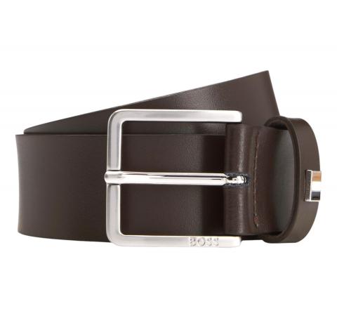 BOSS Cintura Uomo Ther Flag E Sz35 50486839 Pelle Marrone Scuro