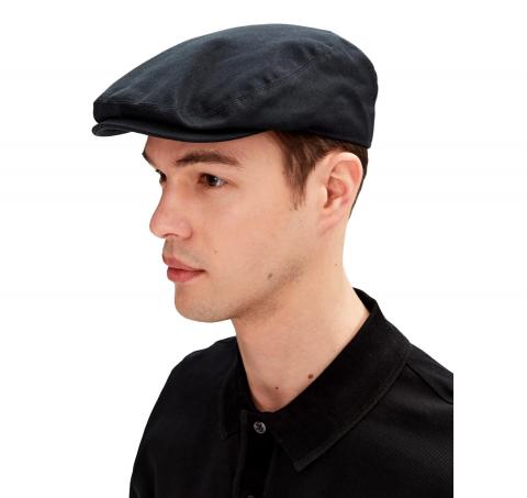 BARBOUR Flat Cap Uomo Finnean MHA0413NY91 Cotone Blu Scuro