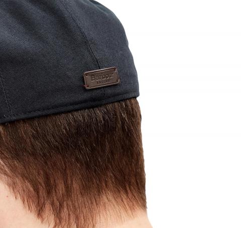 BARBOUR Flat Cap Uomo Finnean MHA0413NY91 Cotone Blu Scuro