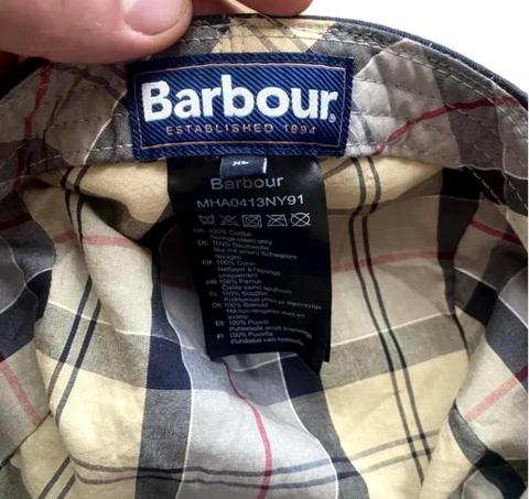 BARBOUR Flat Cap Uomo Finnean MHA0413NY91 Cotone Blu Scuro