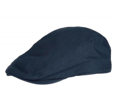 BARBOUR Flat Cap Uomo Finnean MHA0413NY91 Cotone Blu Scuro