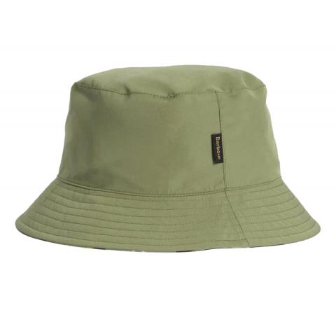BARBOUR Cappello Uomo Bucket Reversibile Hutton Tartan MHA0839TN37 Colore Verde