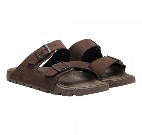 BOSS Sandali Uomo Slider Con Doppia Fascetta e Fibbie Con Logo Surfley Sand mf 50563157 Colore Marrone