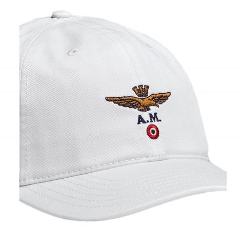 AERONAUTICA MILITARE Cappellino Uomo Con Ricamo Aquila Turrita 261HA1246UCT02261 Colore Bianco