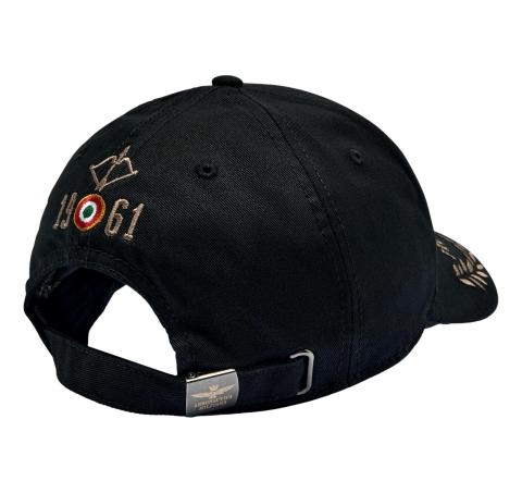AERONAUTICA MILITARE Cappellino Uomo Con Ricami Frecce Tricolori HA1104UCT02261 Colore Nero