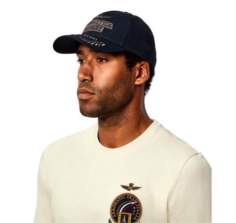 AERONAUTICA MILITARE Cappellino Uomo Con Ricami Frecce Tricolori HA1104UCT02261 Colore Blu