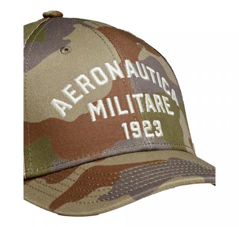 AERONAUTICA MILITARE Cappello Uomo Stampato Camouflage HA1241UCT04324 Colore Verde Camouflage