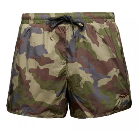 AERONAUTICA MILITARE Costume Uomo Ripiegabile Tessuto Camouflage BW0231UCT04312 Colore Verde