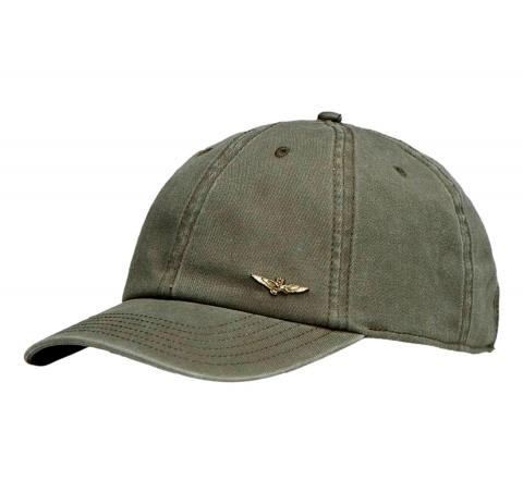 AERONAUTICA MILITARE Cappellino Uomo Con Aquila Turrita Metallica 261HA1244UCT02476 Colore Verde