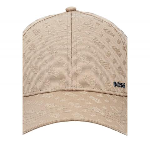 BOSS Cappellino Uomo In Tessuto Lavorato Con Monogrammi Zed M 50560339 Colore Beige