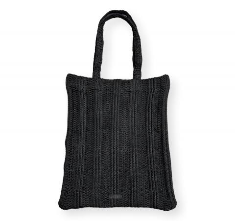 PINKO Borsa Donna Easy Tote Bag In Raffia E Rete 106728 Colore Nero Z99