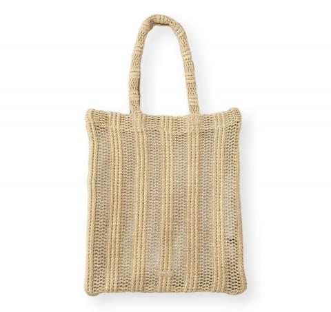 PINKO Borsa Donna Easy Tote Bag In Raffia E Rete 106728 Colore Beige C39