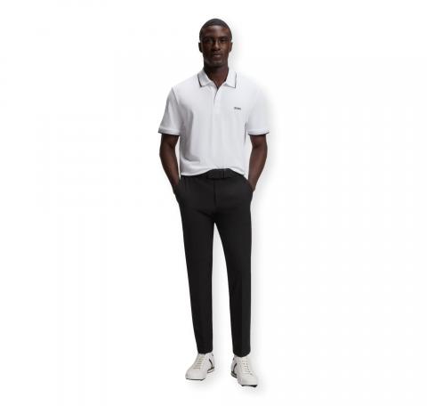 BOSS Pantalone Uomo Slim Fit In Tessuto Elasticizzato Idrorepellente T Commuter Slim 50534303 Colore Nero