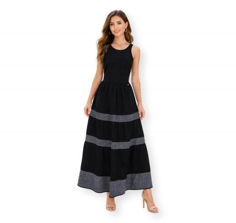 BOSS Abito Donna Lungo Svasato Schiena Scoperta C Dedil 50559087 Colore Nero
