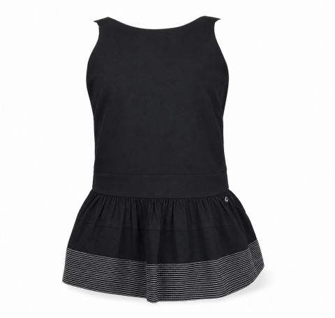 BOSS Top Donna In Cotone Con Balze C Idil 50559086 Colore Nero