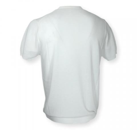 CASHMERE COMPANY Polo Uomo In Cotone E Lino C26S18 Colore Bianco 102